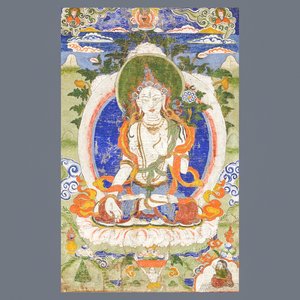 Een thangka met Witte Tara, Tibet, 18/19e eeuw — foto 1