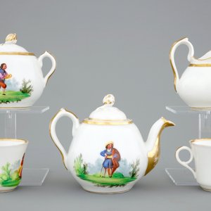 Een theeservies voor twee personen (tête-à-tête) in Parijs porselein, 19e eeuw — foto 4
