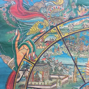 Een Tibetaanse thangka, 19/20e eeuw — foto 9
