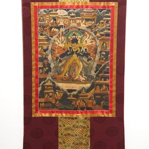 Een Tibetaanse thangka voorstellende Chakrasamvara, 19/20e eeuw — foto 2