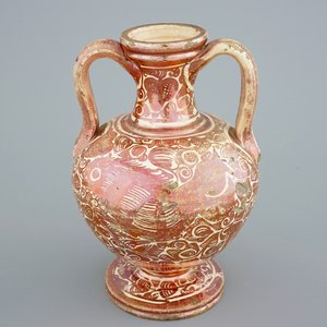 Een twee-orige Hispano-Moreske amfoor met lusterglazuur, Spanje, 16/17e eeuw — foto 1