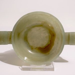 Een twee-orige kom in Chinese celadon jade, 19e eeuw — foto 5