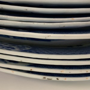 Een uitgebreid Chinees blauw-wit servies met jachtdecor, 18/19e eeuw — foto 111