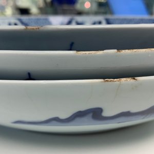 Een uitgebreid Chinees blauw-wit servies met jachtdecor, 18/19e eeuw — foto 137