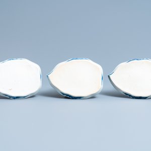 Een uitgebreid Chinees blauw-wit servies met jachtdecor, 18/19e eeuw — foto 36
