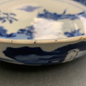 Een uitgebreid Chinees blauw-wit servies met jachtdecor, 18/19e eeuw — foto 90