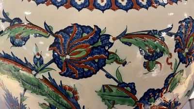 Een uitzonderlijk fijne en zeer grote Iznik-stijl vaas, Cantagalli, Italië, 19e eeuw — foto 3