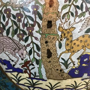 Een uitzonderlijk grote Chinese vissenkom in verguld brons en cloisonné, Jiaqing — foto 13