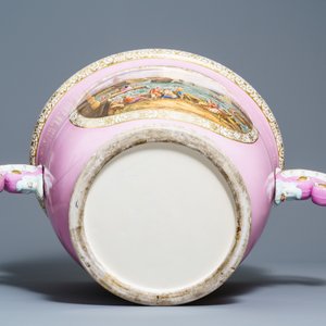 Een uitzonderlijk grote porseleinen jardinière met 'Pompadour' roze fondkleur, mogelijk Sèvres, 19e eeuw — foto 6