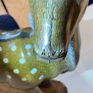 Een uitzonderlijk paar grote Chinese cloisonné modellen van herten, Qianlong/Jiaqing — foto 33