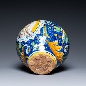 Een 'vaso a palla' in Italiaanse majolica met een man met een tulband, atelier Maestro Domenico, Venetië, midden 16e eeuw — foto 6
