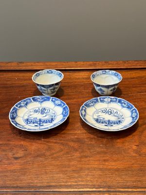 Een verzameling van 23 Chinese koppen en schotels, Kangxi/Qianlong — foto 39
