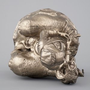 Een verzilverde bronzen groep van een meisje met een schaap en een ram, Christofle et Cie., 19e eeuw — foto 5