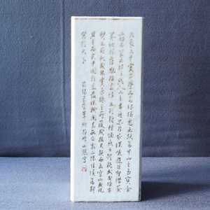 Een vierkante Chinese qianjiang cai hoedensteun, gesign. Mei Fengqiao, 19e eeuw — foto 10