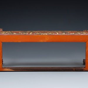 Een vitrinekast met schildpadfineer op beschilderd houten onderstel,  Maison Franck, ca. 1900 — foto 8