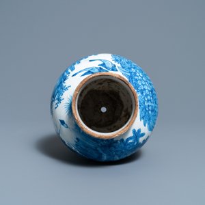 Een vroege blauw-witte Delftse chinoiserie pot, Engeland of Nederland, 3e kwart 17e eeuw — foto 6