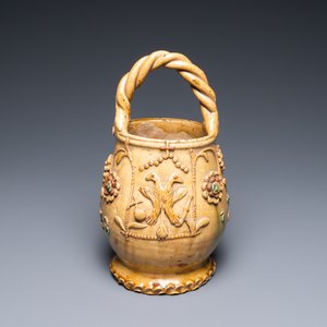 Een vuurkorfje in Torhouts aardewerk, Willemyns, gedateerd 1821 — foto 2
