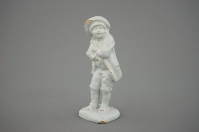 Een wit Delftse figuur, allegorie op de winter, 18e eeuw
