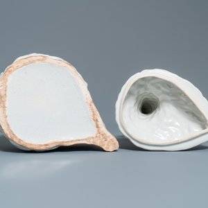 Een witte aardewerken terrine in de vorm van een haan, Frankrijk, 19e eeuw — foto 7