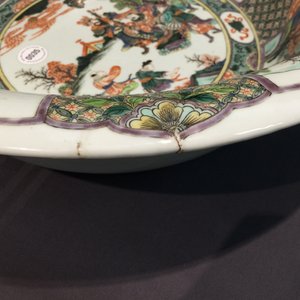 Een zeer grote Chinese famille verte kom, 19/20e eeuw — foto 11
