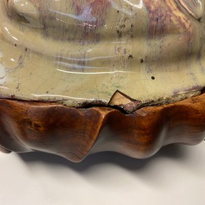 Een zeer grote Chinese figuur van Boeddha met flambé glazuur, Shiwan, 18/19e eeuw — foto 10