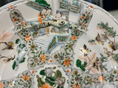 Een zeldzaam 30-delig KPM porseleinen servies met Cantonees famille verte beschildering, China en Duitsland, 19e eeuw — foto 12