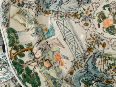 Een zeldzaam 30-delig KPM porseleinen servies met Cantonees famille verte beschildering, China en Duitsland, 19e eeuw — foto 6