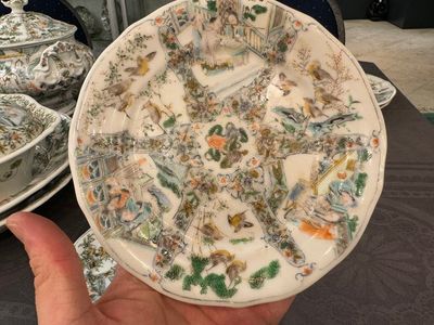 Een zeldzaam 30-delig KPM porseleinen servies met Cantonees famille verte beschildering, China en Duitsland, 19e eeuw — foto 68