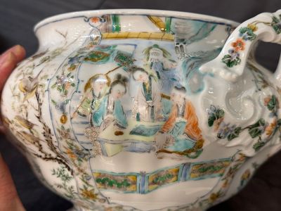 Een zeldzaam 30-delig KPM porseleinen servies met Cantonees famille verte beschildering, China en Duitsland, 19e eeuw — foto 85