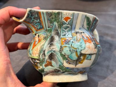 Een zeldzaam Chinees Canton famille verte 27-delig theeservies, 19e eeuw — foto 16