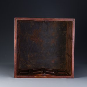 Een zeldzaam Chinees huanghuali houten rariteitenkabinet of 'duo bao ge' met chilong decor, 18/19e eeuw — foto 14
