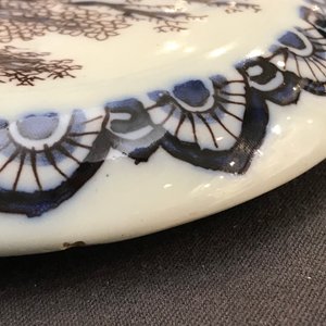 Een zeldzame blauw-witte en mangane Delftse chinoiserie dekselpot, laatste kwart 17e eeuw — foto 15