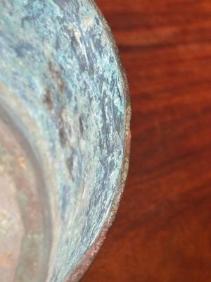Een zeldzame Chinese archaïsche met zilver ingelegde bronzen cosmetica doos en deksel, 'lian', Westelijke Han — foto 17