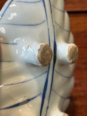 Een zeldzame Chinese blauw-witte bladvormige ko-sometsuke schotel voor de Japanse markt, Tianqi — foto 6