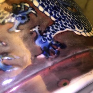 Een zeldzame Chinese blauwwitte en onderglazuur rode rouleau vaas, Kangxi — foto 13