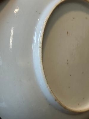 Een zeldzame Chinese famille rose kop en schotel met een Europees koopvaardijschip, Qianlong — foto 12