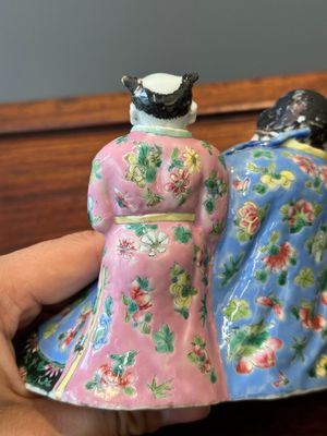 Een zeldzame Chinese famille rose waterdruppelaar in de vorm van Libai, Qianlong/Jiaqing — foto 7