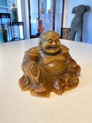 RETOUR DHL 07/11/2024 Een zeldzame Chinese sculptuur van Boeddha in rinoceroshoorn, eind 19e eeuw — foto 1