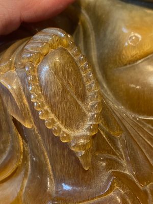RETOUR DHL 07/11/2024 Een zeldzame Chinese sculptuur van Boeddha in rinoceroshoorn, eind 19e eeuw — foto 12