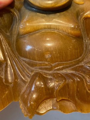RETOUR DHL 07/11/2024 Een zeldzame Chinese sculptuur van Boeddha in rinoceroshoorn, eind 19e eeuw — foto 15