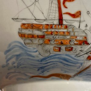 Een zeldzame Chinese verte-Imari kom met een scheepswrak, Qianlong — foto 21