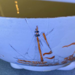Een zeldzame Chinese verte-Imari kom met een scheepswrak, Qianlong — foto 7
