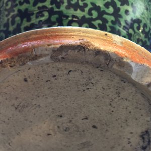Een zeldzame Chinese verte-noire biscuit vaas met lotusslingers, Kangxi — foto 11