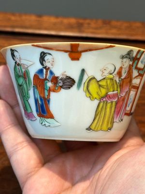 Een zeldzame set van tien Chinese famille rose kommen in oplopend formaat met erotisch decor, Daoguang merk en periode — foto 32