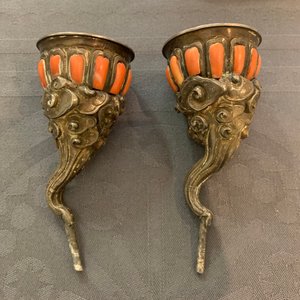 Een zilveren kandelaar met jade, turkoois en bloedkoraal, China of Tibet, 18/19e eeuw — foto 15