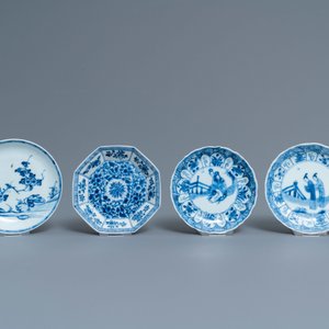 Eenentwintig Chinese blauw-witte schotels en achttien koppen, Kangxi — foto 15