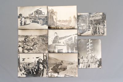 Eight black and white photos on the opening and use of the Ledo or Stilwell Road, dated 1945