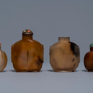 Eight Chinese agate snuff bottles, 19/20th C. — photo 6