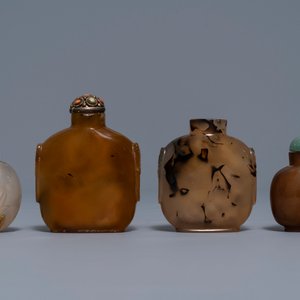 Eight Chinese agate snuff bottles, 19/20th C. — photo 7