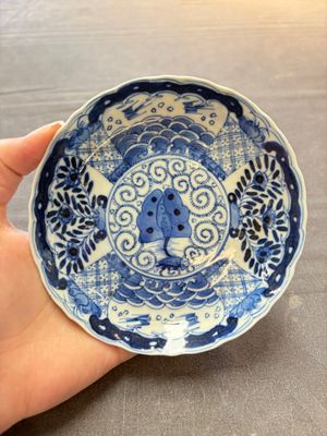Eight Chinese blue and white cups and saucers, Kangxi mark, 19th C. — foto 1